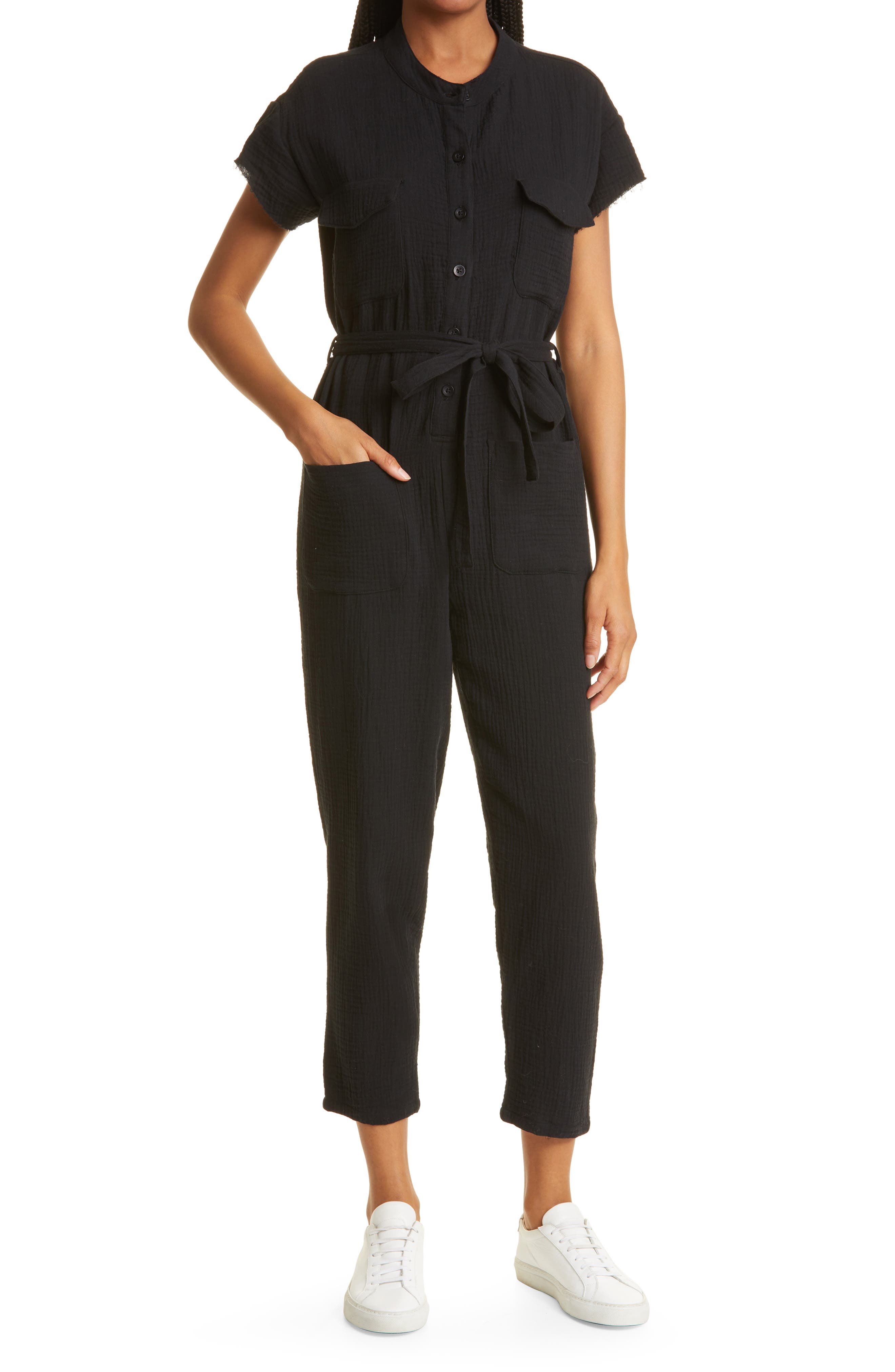 Wofupowga Womens Short Sleeve Loose Wide Leg Capri Pants Romper Jumpsuits Wofupowga Womens Short Sleeve Loose Wide Leg Capri Pants Romper Jumpsuits